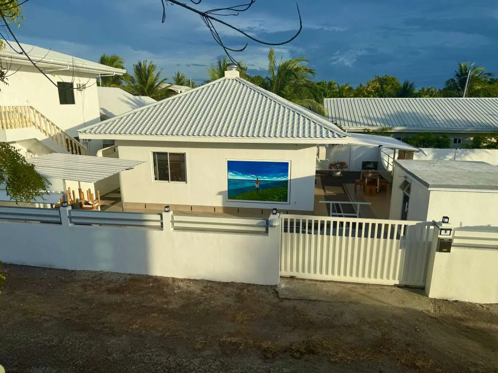 Hero House exterior at sunset – Bantayan Island guesthouse