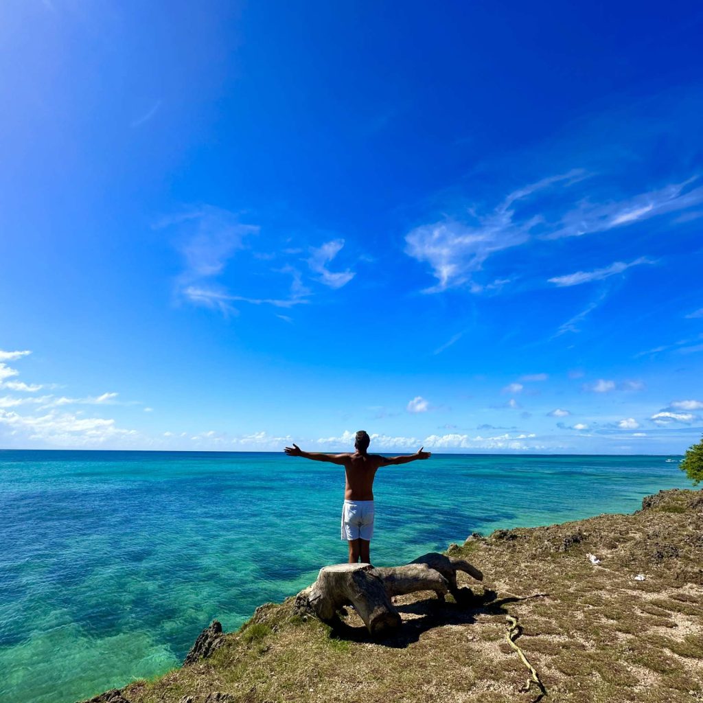 Manilo embracing the beauty of the Philippines