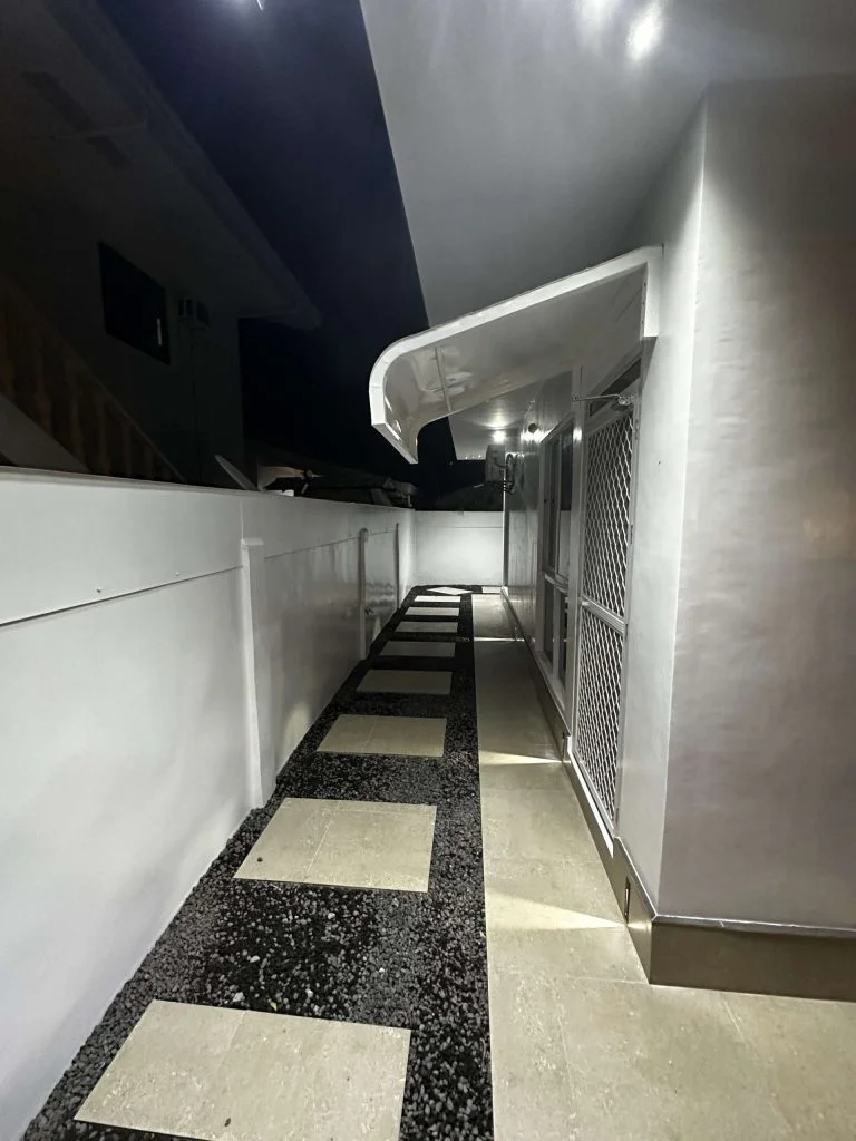 Hero house Bantayan Mango appartment entrance with light in the night