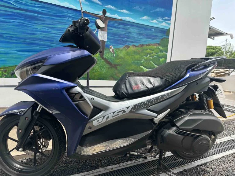 This is our Hero House Bantayan motorcycle, ready for rent.