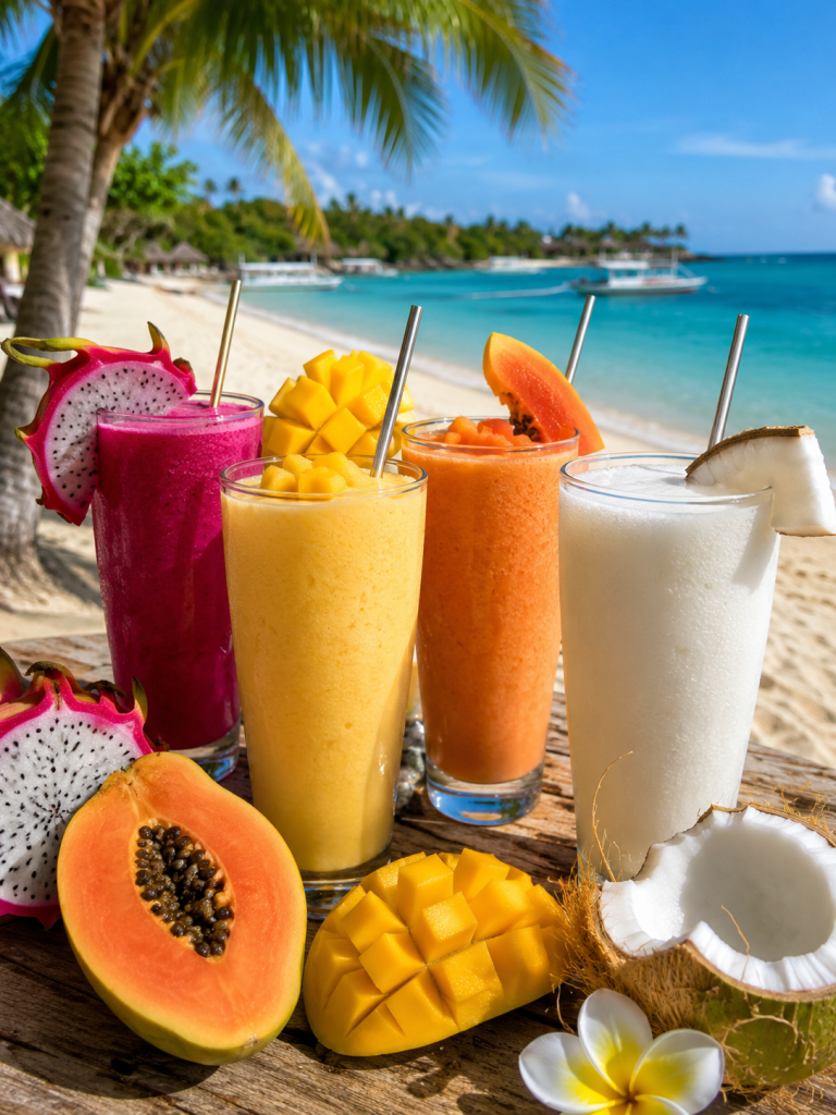 Hero House tropical fruit smoothies in Bantayan Island